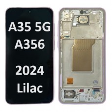 Samsung SM-A356 (A35 5G 2024) LCD touch screen (Original Service Pack) with frame [LAVENDER / LILAC] GH82-34221C